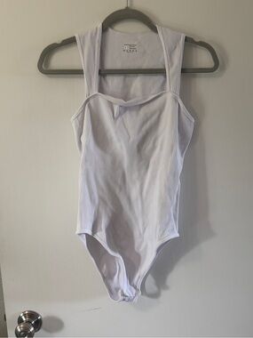 White Ribbed One-Piece body suit